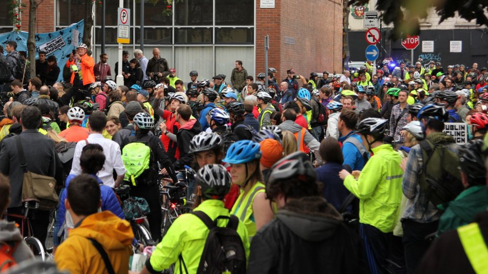 crowds Cycle Protest Crowd